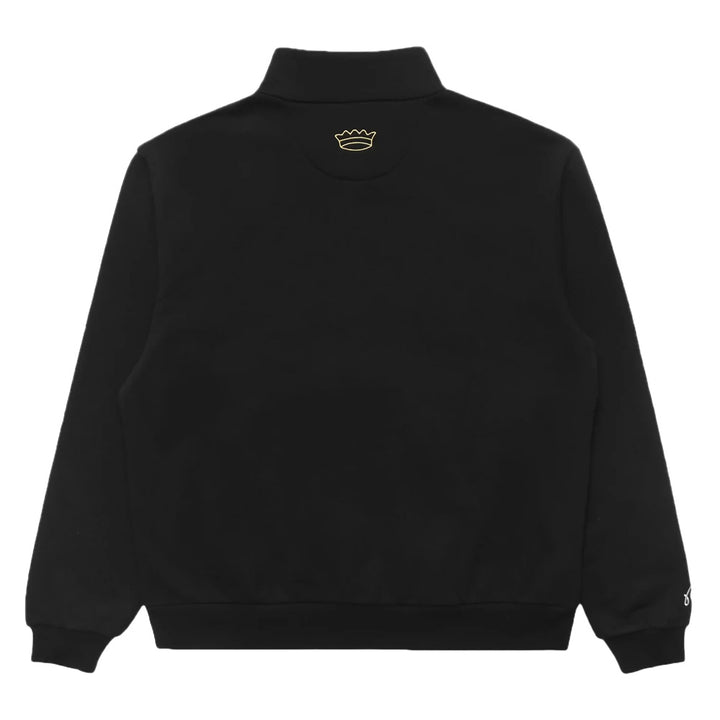 Malbon Trophy Quarter Zip Fleece Golf Sweater Black - FW24