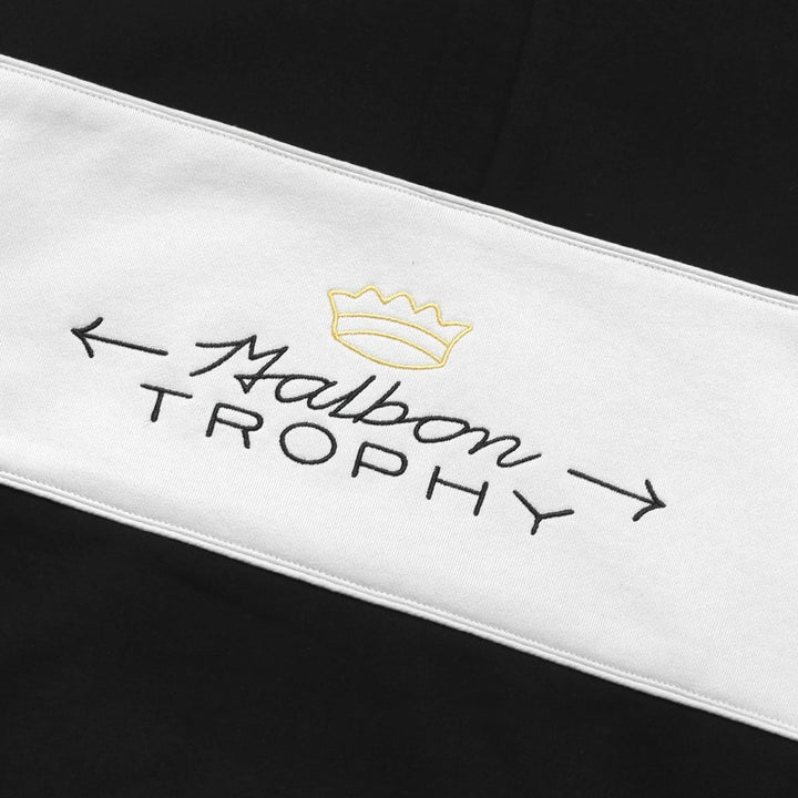 Malbon Trophy Quarter Zip Fleece Golf Sweater Black - FW24
