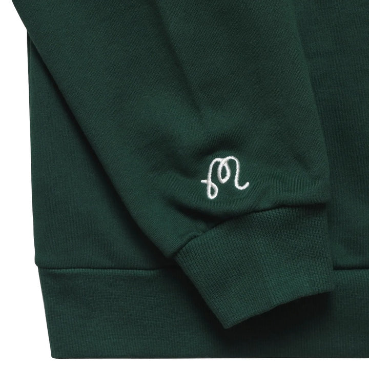 Malbon Trophy Quarter Zip Fleece Golf Sweater Green - FW24