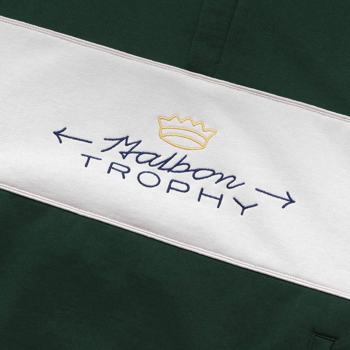 Malbon Trophy Quarter Zip Fleece Golf Sweater Green - FW24