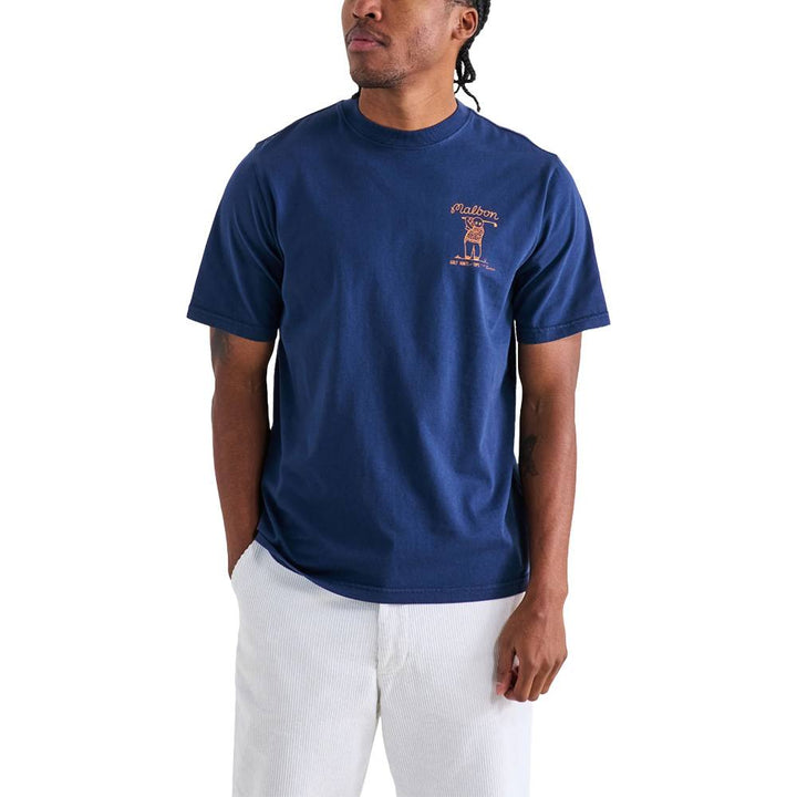Malbon Club Select SS Golf T-Shirt Indigo - FW24