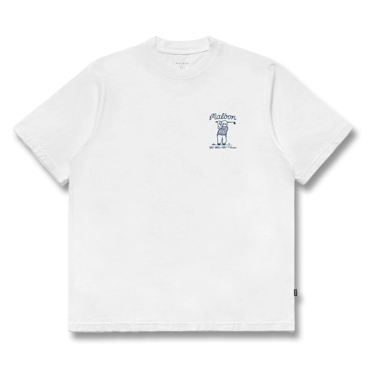 Malbon Club Select SS Golf T-Shirt White - FW24