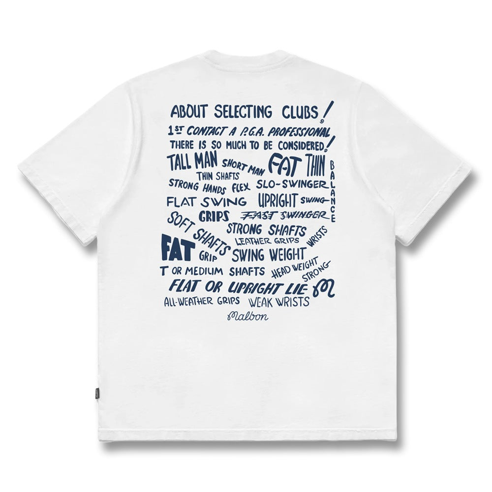 Malbon Club Select SS Golf T-Shirt White - FW24 Men – Golfio