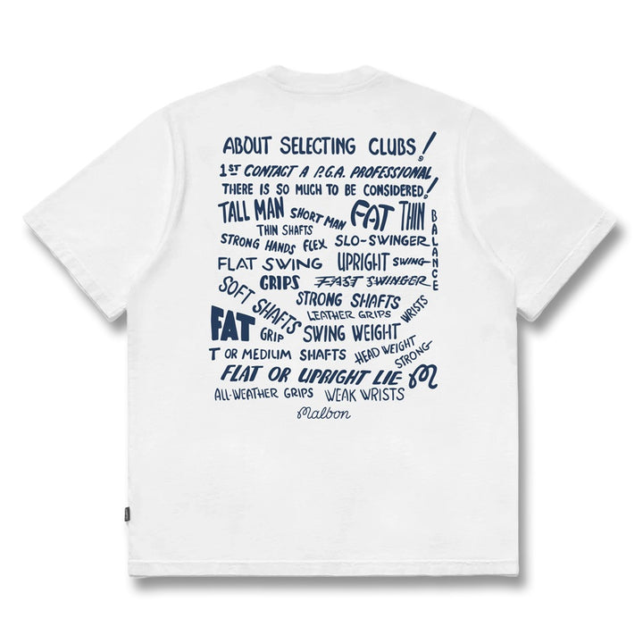 Malbon Club Select SS Golf T-Shirt White - FW24