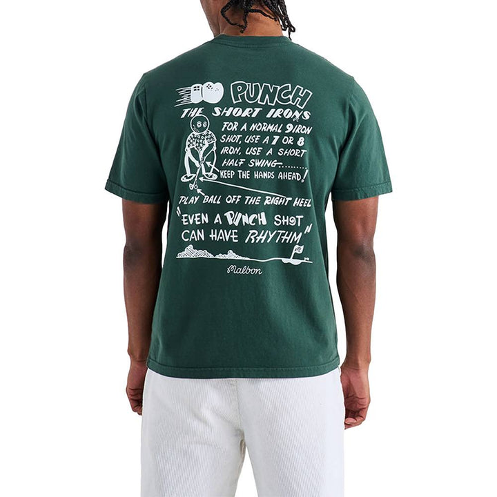 Malbon Punch Shot SS Golf T-Shirt Green - FW24