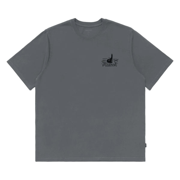 Malbon Punch Shot SS Golf T-Shirt Charcoal Gray - FW24