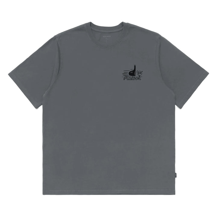 Malbon Punch Shot SS Golf T-Shirt Charcoal Gray - FW24