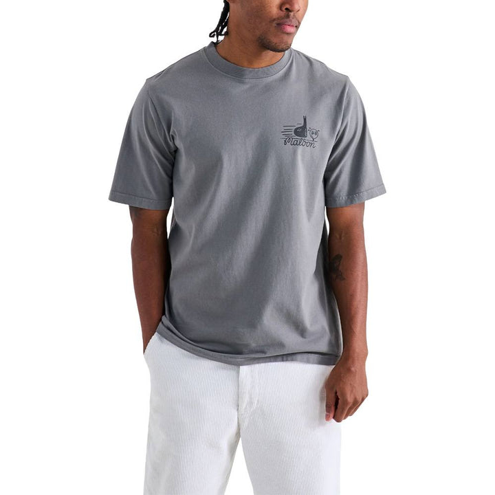 Malbon Punch Shot SS Golf T-Shirt Charcoal Gray - FW24
