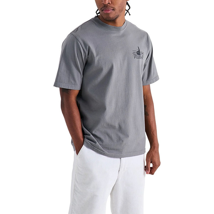 Malbon Punch Shot SS Golf T-Shirt Charcoal Gray - FW24