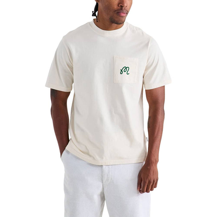Malbon Follow Thru SS Pocket Golf T-Shirt Ivory - FW24