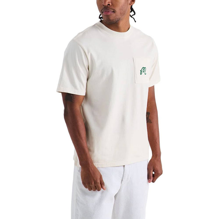 Malbon Follow Thru SS Pocket Golf T-Shirt Ivory - FW24