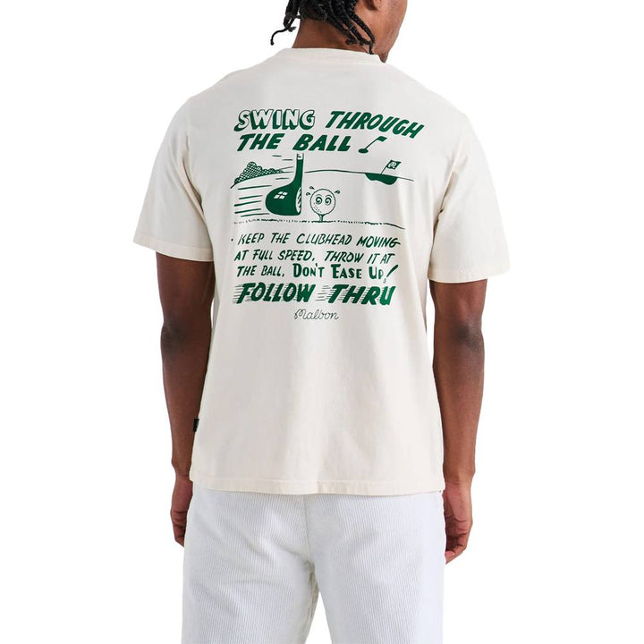 Malbon Follow Thru SS Pocket Golf T-Shirt Ivory - FW24