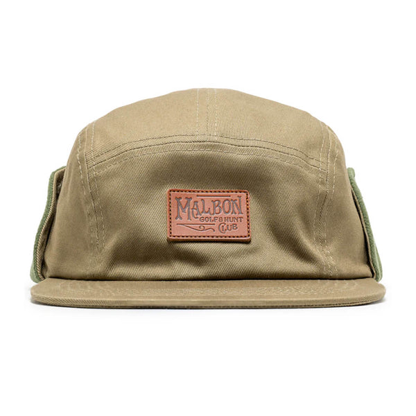 Malbon Blind Ear Flap 5 Panel Golf Cap Army - FW24