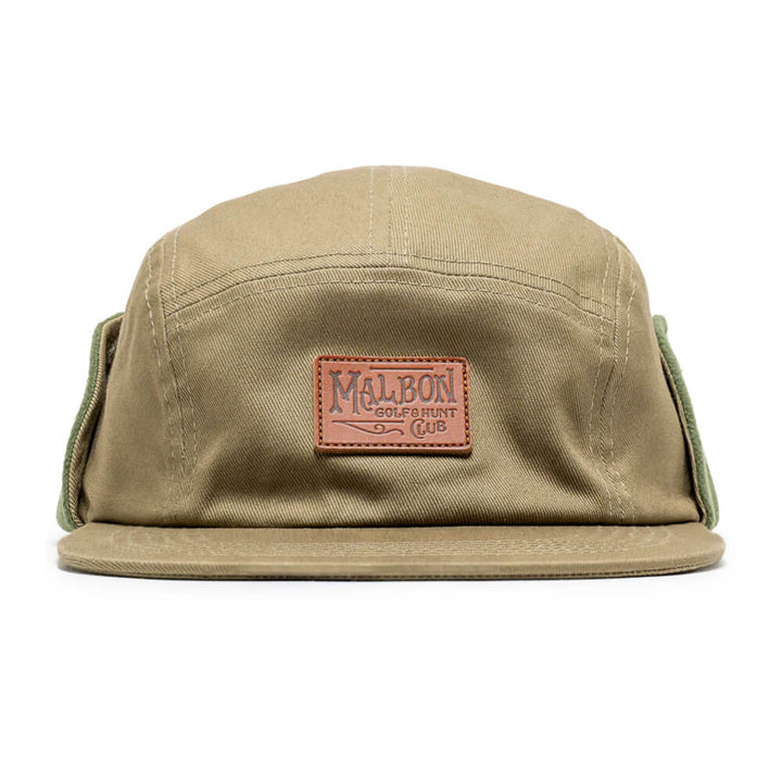 Malbon Blind Ear Flap 5 Panel Golf Cap Army - FW24