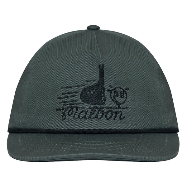 Malbon Punch Shot Cotton Twill Rope Golf Cap Charcoal Gray - FW24
