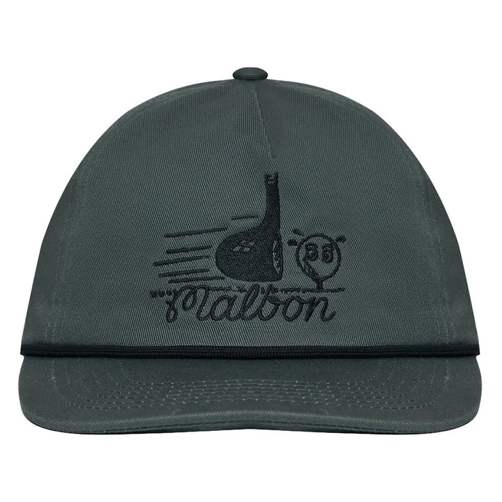 Malbon Punch Shot Cotton Twill Rope Golf Cap Charcoal Gray - FW24