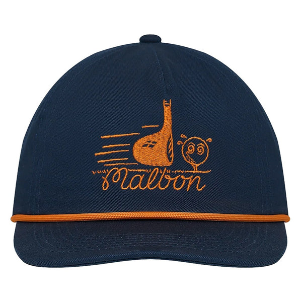 Malbon Punch Shot Cotton Twill Rope Golf Cap Indigo - FW24