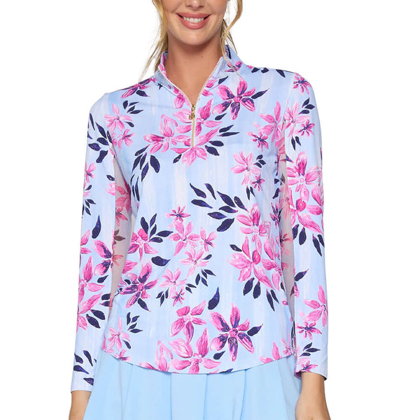 G Lifestyle Q Zip Sun Protection Golf Pullover Bamboo - SS25 Women
