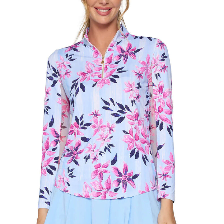 G Lifestyle Q Zip Sun Protection Golf Pullover Bamboo - SS25 Women