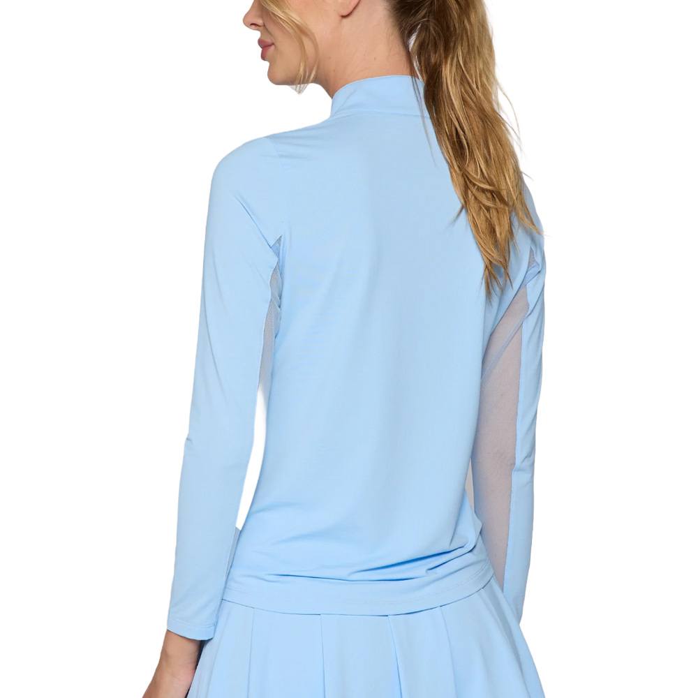 G Lifestyle Quarter Zip Sun Protection Golf Pullover Light Blue - SS25 Women