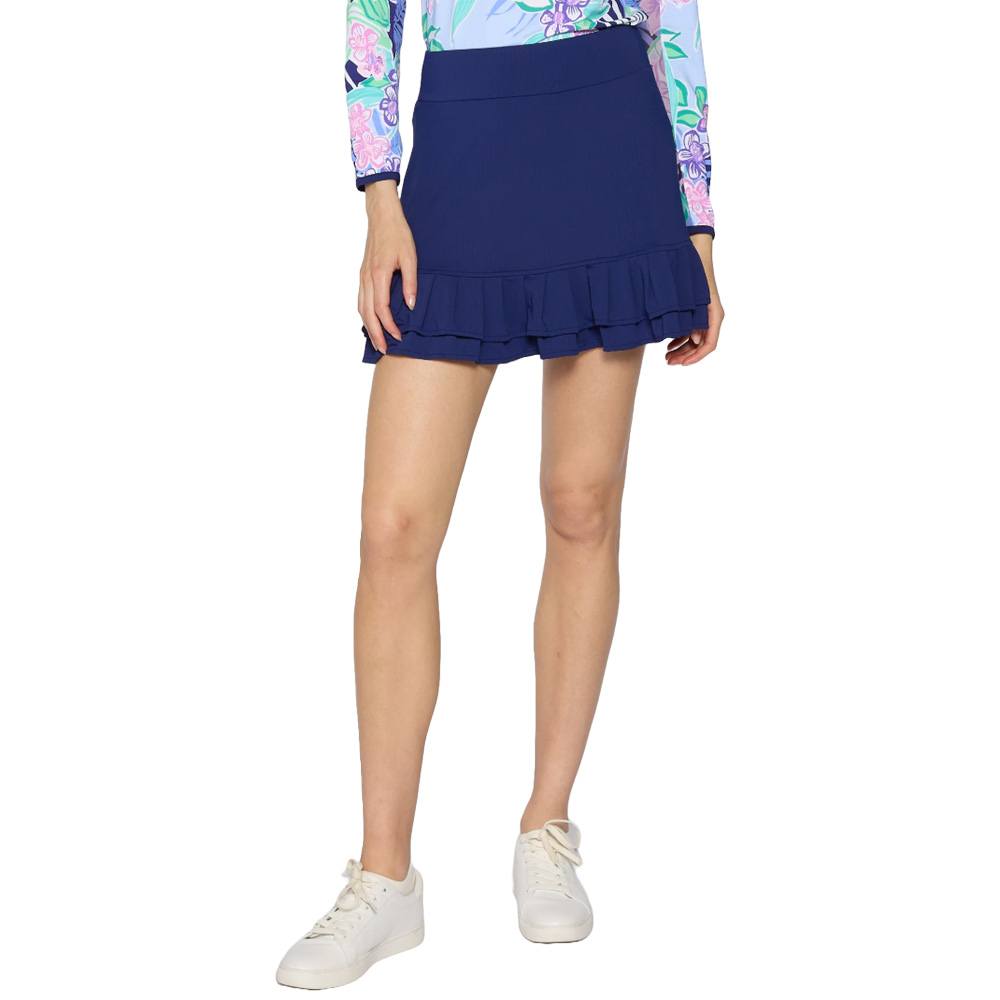G Lifestyle Double Ruffle Golf Skirt True Navy - SS25 Women