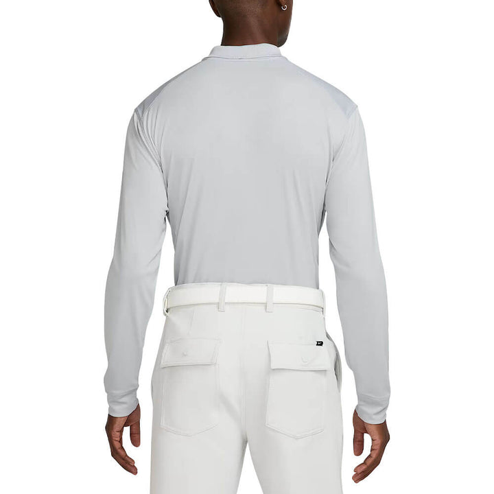 Nike Dri-FIT Victory Solid Longsleeve Golf Polo Wolf Gray/White - FA25