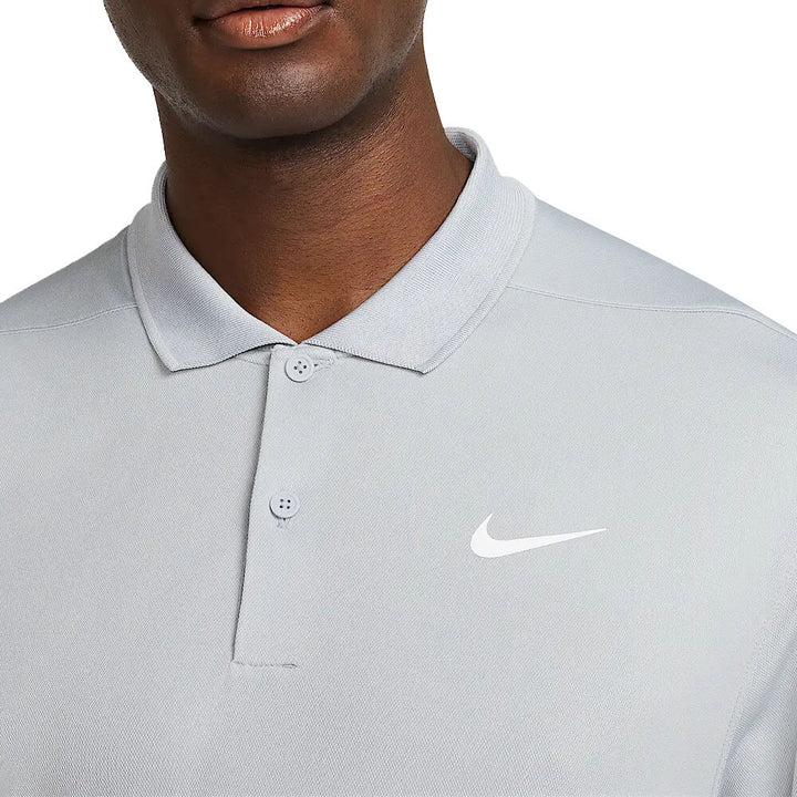 Nike Dri-FIT Victory Solid Longsleeve Golf Polo Wolf Gray/White - FA25