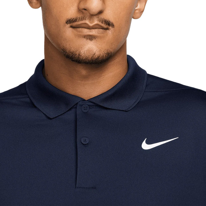 Nike Dri-FIT Victory Solid Longsleeve Golf Polo Wolf Obsidian/White - FA25 Men