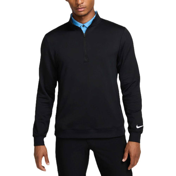 Nike Tour 1/2 Zip Golf Pullover Black/White - FA25 Men