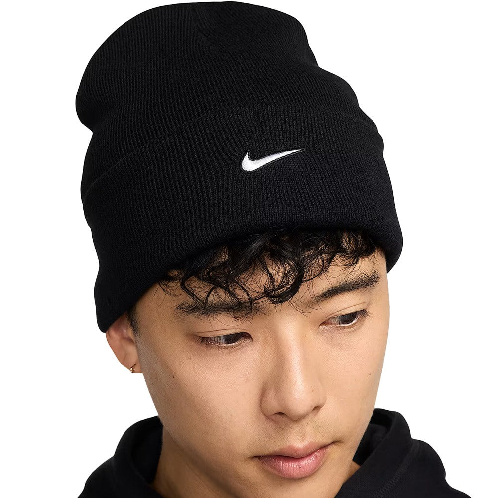 Nike Peak Swoosh Golf Beanie Black/White - FA25 Men