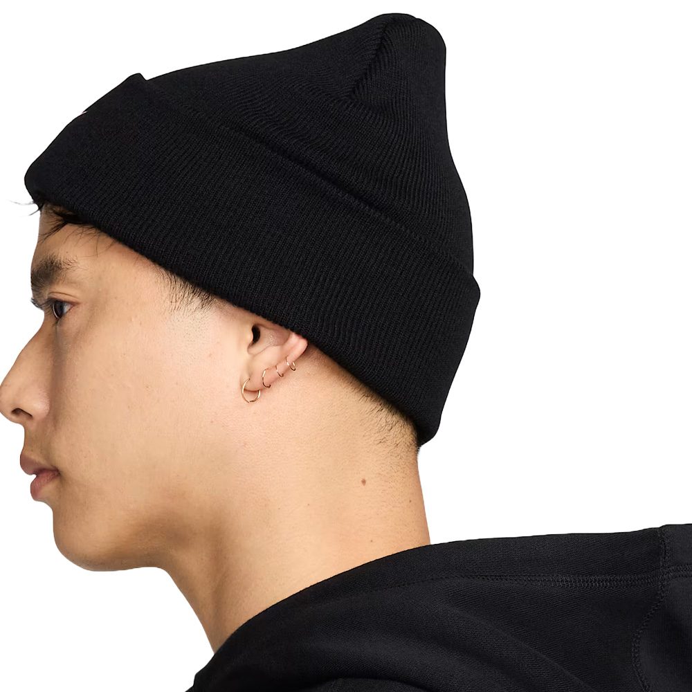 Nike Peak Swoosh Golf Beanie Black/White - FA25 Men