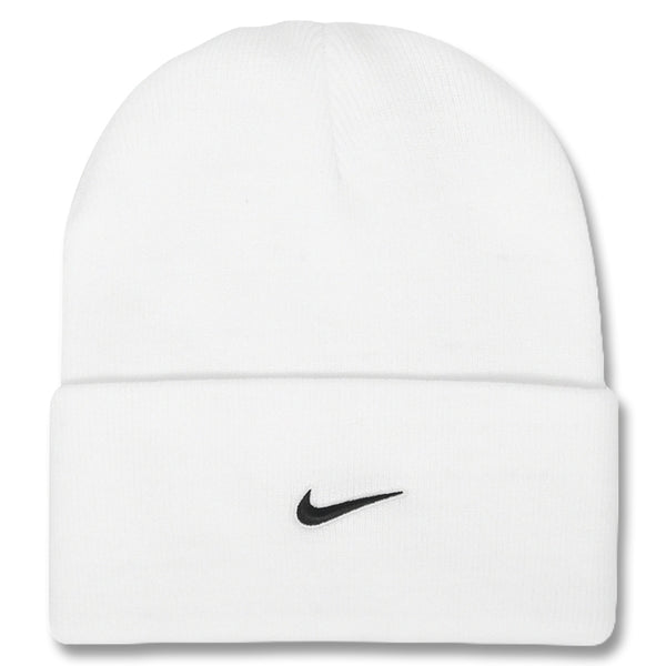 Nike Peak Swoosh Golf Beanie White/Black - FA25 Men