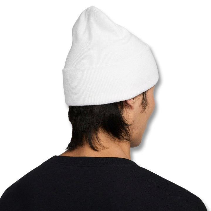 Nike Peak Swoosh Golf Beanie White/Black - FA25 Men