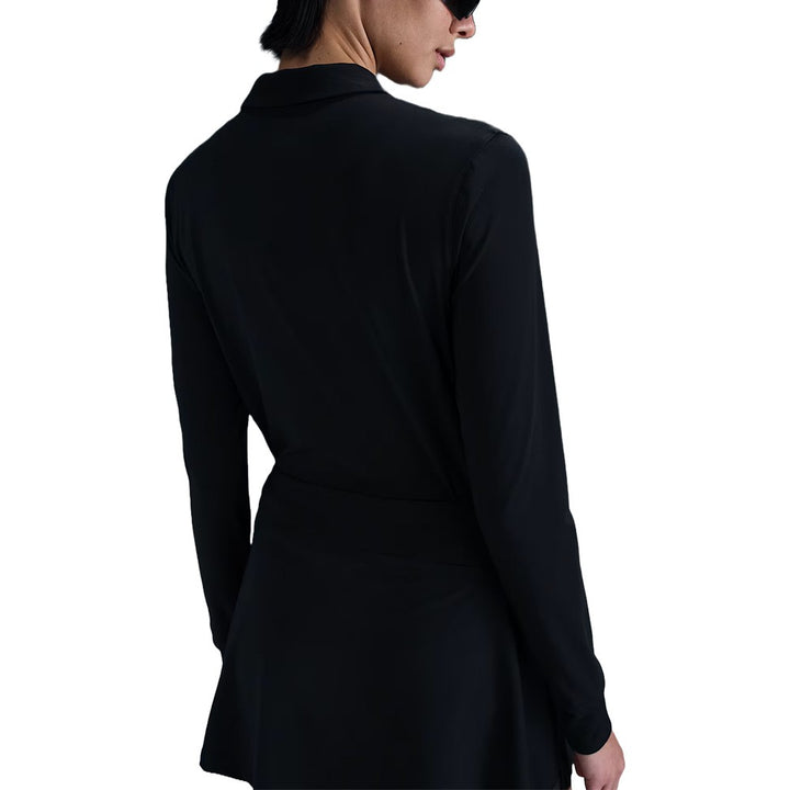 Nike Victory Dri-FIT Longsleeve Golf Polo Black/White - FA25 Women
