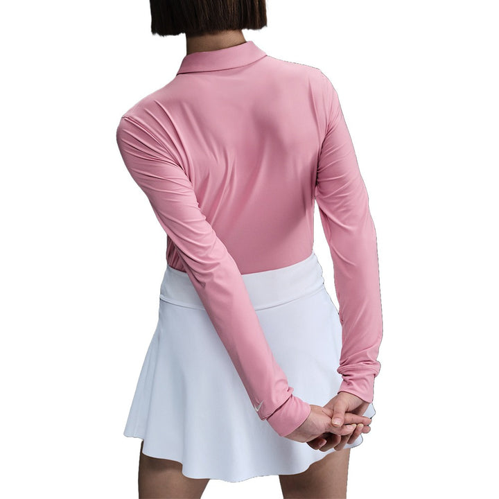 Nike Victory Dri-FIT Longsleeve Golf Polo Elemental Pink/White - SP25 Women