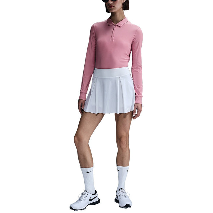 Nike Victory Dri-FIT Longsleeve Golf Polo Elemental Pink/White - SP25 Women