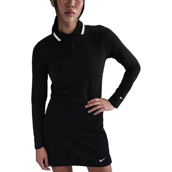 Nike Dri-FIT UV Tour Longsleeve Golf Polo Black/White/White - FA25 Women