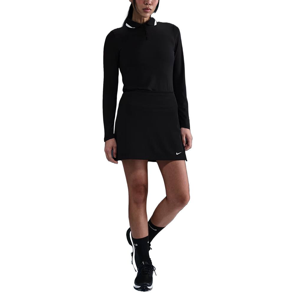 Nike Dri-FIT UV Tour Longsleeve Golf Polo Black/White/White