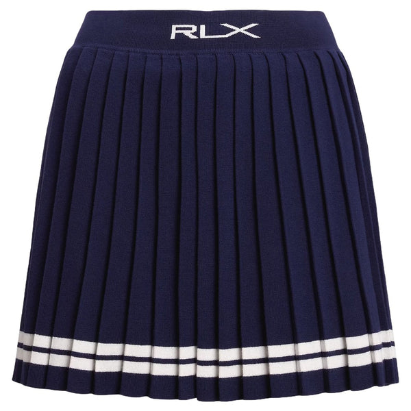Ralph Lauren Cotton Blend Pleated Cricket Golf Skort Refined Navy/Ceramic White - SP25 Women