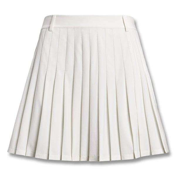 Ralph Lauren 4-Way Stretch Micro Pleated A-Line Performance 15" Golf Skort Ceramic White - SP25 Women