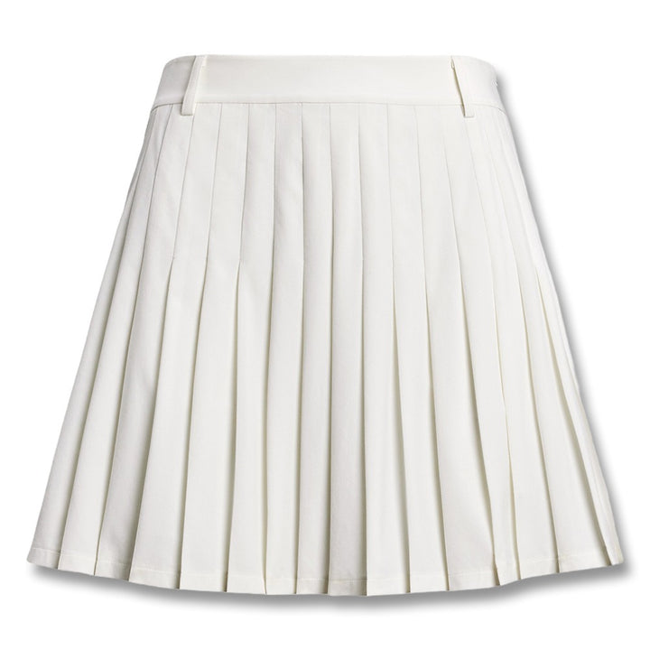 Ralph Lauren 4-Way Stretch Micro Pleated A-Line Performance 15" Golf Skort Ceramic White - SP25 Women