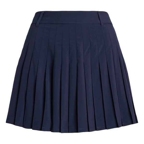 Ralph Lauren 4-Way Stretch Micro Pleated A-Line Performance 15" Golf Skort Refined Navy - SP25 Women