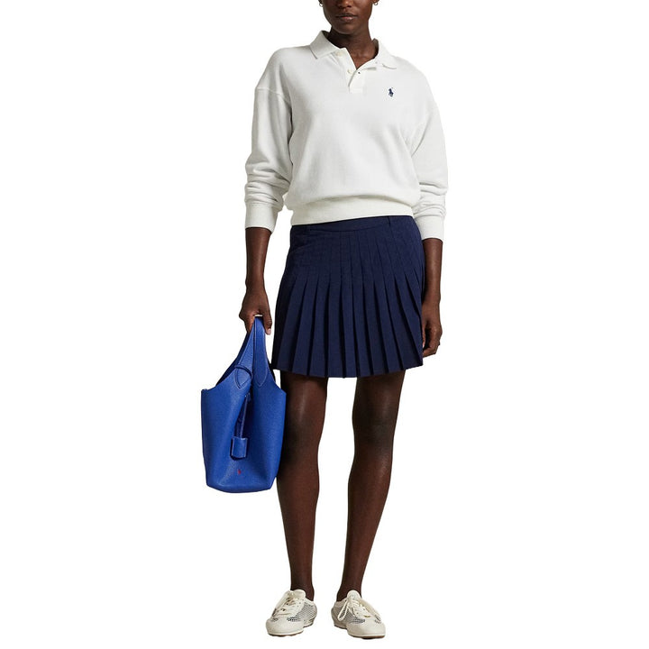 Ralph Lauren 4-Way Stretch Micro Pleated A-Line Performance 15" Golf Skort Refined Navy - SP25 Women