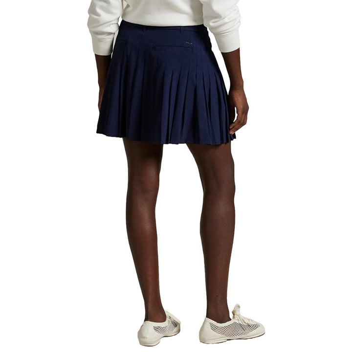 Ralph Lauren 4-Way Stretch Micro Pleated A-Line Performance 15" Golf Skort Refined Navy - SP25 Women