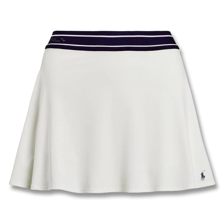 Ralph Lauren Polyester Interlock Flare 15" Golf Skort Ceramic White Multi - SP25 Women