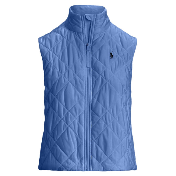 Ralph Lauren Tech Terry Quilted Hybrid Full-Zip Golf Vest Summer Blue - SP25 Women