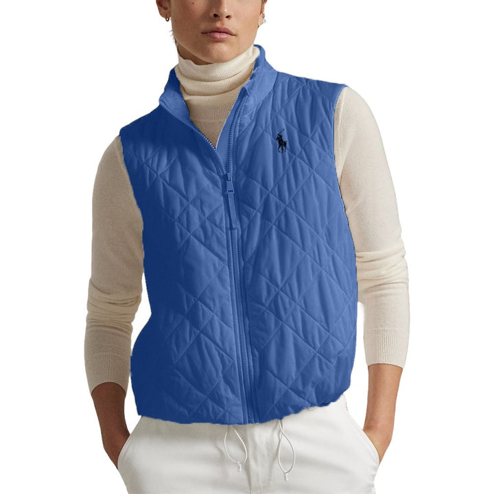 Ralph Lauren Tech Terry Quilted Hybrid Full-Zip Golf Vest Summer Blue - SP25 Women