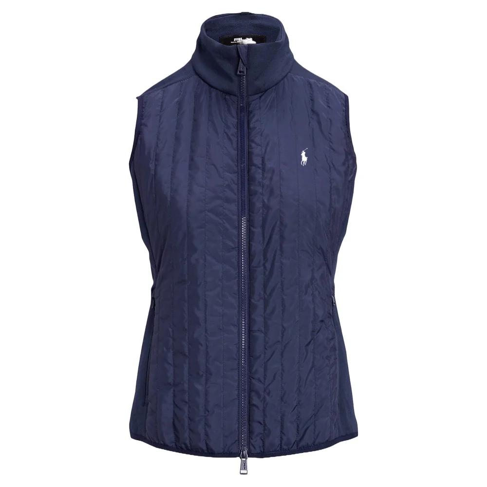 Ralph Lauren Hybrid Quilted-Front Full-Zip Golf Vest Refined Navy - SP25 Women