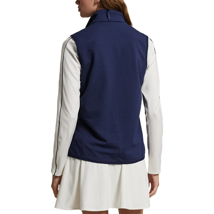 Ralph Lauren Hybrid Quilted-Front Full-Zip Golf Vest Refined Navy - SP25 Women