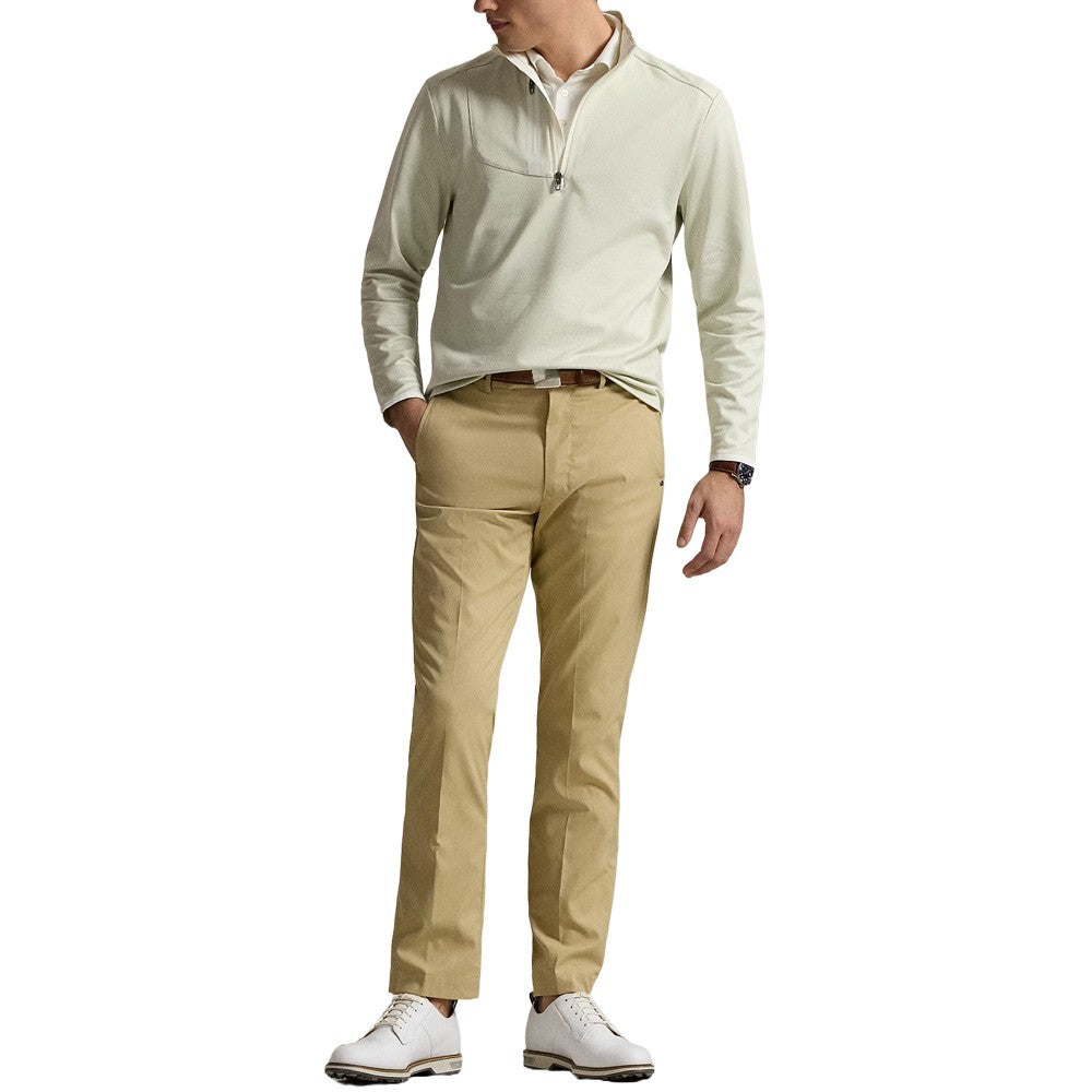 Ralph Lauren Luxury Performance Driver 1/4 Zip Golf Pullover (Houndstooth) Ceramic White - SP25 Men